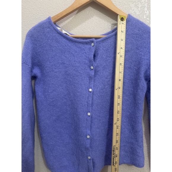 Sezane La Maille Paris Super Kid Mohair Baby Alpaca Wool Button Cardigan Size M - Picture 6 of 6